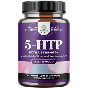 5 HTP Supplement 5-Hydroxytryptophan - 5HTP 100mg per Serving Gentle Herbal Sleep and Mood Enhancer - 5-HTP 100 mg per Serving Mood Supplement and Sl