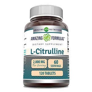 Amazing Formulas L Citrulline 2000mg Per Serving 120 Tablets Supplement | Amino Acid Supplement for Men & Women | Non-GMO | Gluten Free | Made in USA