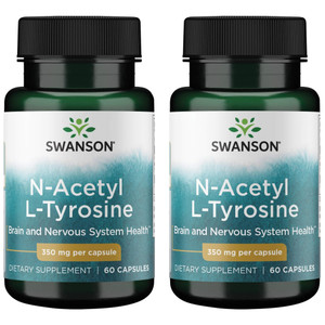 Swanson N-Acetyl L-Tyrosine - Amino Acid Supplement Supporting Overall Brain Health & Central Nervous System Function - Promotes Mood & Cognitive Hea