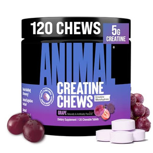 Animal Creatine Chews Tablets - Enhanced Creatine Monohydrate with AstraGin to Improve Absorption, Sea Salt for Added Pumps, Delicious and Convenient
