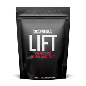 Xwerks Lift Creatine Monohydrate Powder, Micronized and Unflavored with 80 Servings, 5000mg, 5g Per Scoop, Highly Soluble Pre Workout Creatine for Wo