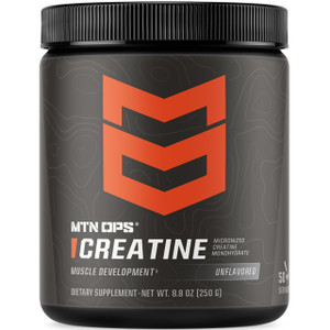 MTN OPS Micronized Creatine Monohydrate Powder  Unflavored 5 g per Serving, 50 Servings  Pure Creatine for Men for Muscle Recovery & Strength Train