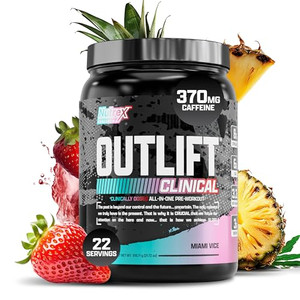 Nutrex Research Outlift Clinical | Clinically Dosed Pre Workout Powder with Creatine, 8G Citrulline, EAA | Energy, Performance, Pump Preworkout | Pin