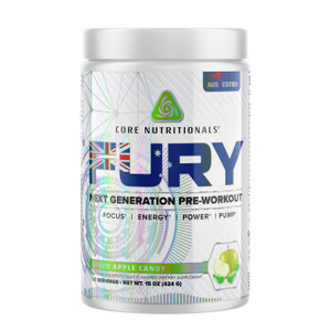 Core Nutritionals Fury Platinum Pre Workout Intensifier with 375mg Caffeine, 5G Creatine Monohydrate, 6G L-Citruline for Maximum Pump, Power, Focus a
