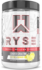 RYSE Loaded Creatine for Men & Women - Electric Lemonade - Muscle Building Formula with 3 Forms of Electrolytes, Betaine Anhydrous and Peak ATP - Str