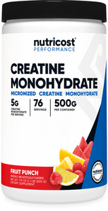 Nutricost Creatine Monohydrate Powder (Fruit Punch, 500 Gram)