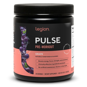 LEGION Pulse Pre Workout - All Natural Nitric Oxide Preworkout Drink to Boost Energy, Creatine Free, Naturally Sweetened, Beta Alanine, Citrulline, A
