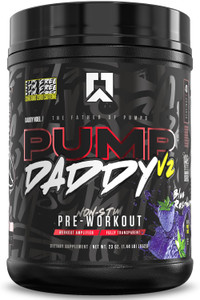 RYSE Pump Daddy V2 Pre Workout Powder - Noel Deyzel Signature - Blue Raspberry - Non-Stim Supplement with Citrulline, Creatine and Beta Alanine for P