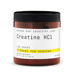 BEYOND RAW Creatine HCl Powder, Science Backed, Lab Grade, Creatine for Women & Men, Muscle Strength, Energy Production, Athletic Performance, Cognit