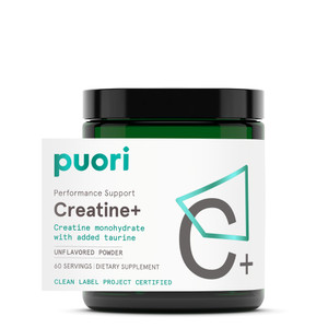 Puori Creatine Monohydrate Powder with Taurine - Unflavored Creatine Powder, Pre-Workout Supplement for Men & Women - Muscle Builder, Enhanced Workou