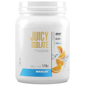 Maxler Juicy Isolate Protein Powder - Clear Whey Isolate - Low Lactose, Fat Free, Sugar Free Muscle Recovery Drink for Pre & Post Workout - Orange 1.