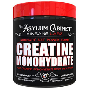 Insane Labz Insane Creatine Monohydrate Powder - Unflavored, Pre Workout, Post Workout, Strength Size Power, 60 Servings