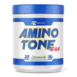 Ronnie Coleman Signature Series Amino-Tone EAAs Amino Acids Powder with BCAAs, Hydration Essential Amino Acids Post Workout Muscle Recovery, Lemonade