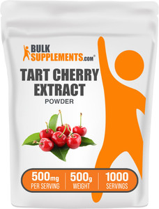 BulkSupplements.com Tart Cherry Extract Powder - Tart Cherry Supplement, Herbal Supplement - Antioxidant Source, Gluten Free, 500mg per Serving, 500g