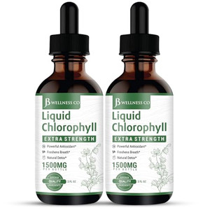 [2-Pack] Liquid Chlorophyll Drops - All-Natural Concentrate  Immune System Support, Energy Booster, and Digestion  from Mulberry Leaves - 240 Servi