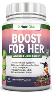 Boost For Her Libido Booster For Women  Activates & Enhances Libido - Mood & Desire Boost - Non-GMO - All Natural Herbal Aphrodisiac - With Horny Go