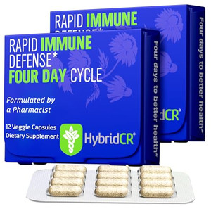 HybridCR Rapid Immune Support Supplement  4 Day Immunity Supplement - Immune Defense Booster with Echinacea, Ginseng, Andrographis, Zinc, Selenium 