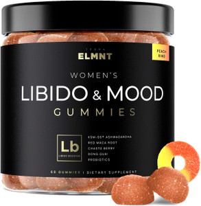 4,050mg Libido Booster for Women KSM-66 Ashwagandha Gummies w. 30x Strength Red Maca Root - Strongest Female Libido Mood Booster + Hormone Balance fo