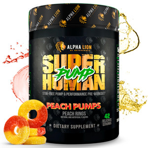 ALPHA LION Superhuman Pump Pre Workout Powder, Nootropic Caffeine & Stim Free Preworkout Supplement, Nitric Oxide Booster, Muscle Gainer, Energy & Fo