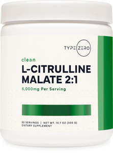 Type Zero L-Citrulline Malate Powder 2:1 6X (300g | 6000mg Per Serving | Unflavored) Ultra Clean L Citrulline, Nitric Oxide Booster, Pre Workout - Ni