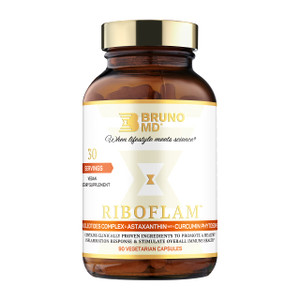 Bruno MD Riboflam, Clinically Proven Immune System Booster Ingredients, Healthy Inflammatory Response, Curcumin Phytosome, Nucleotides, 100% Vegan