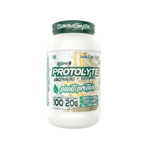 Protolyte Natural Plant Protein by VMI Sports with Electrolytes and Enzymes | Zero Sugar  Zero Dairy  Gluten Free | 20 G Protein + 10.5 G of EAAs (
