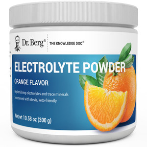 Dr. Berg Zero Sugar Hydration Keto Electrolyte Powder - Enhanced w/ 1000 mg of Potassium & Real Pink Himalayan Salt (NOT Table Salt) - Orange Flavor