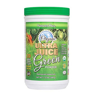 NaturesPlus Ultra Juice Green Drink - 1.32 lb - Supports Immune Health, Digestion & Energy Production - Organic, Non-GMO, Vegan, Gluten Free - 60 Ser