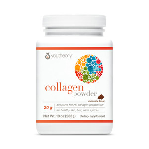 Youtheory Collagen Powder - Hydrolyzed Collagen Peptides with Vitamin C - Supports Healthy Bones, Joints & Immune System* - Chocolate - 10 oz (10-Day