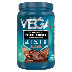 Vega Protein + Nutrition - 20g Plant-Based Pea Protein, Chocolate, 17 Servings, Vegan Keto Superfood, Antioxidant-Rich, Gluten Free, Dairy Free, Low