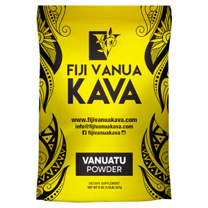 Fiji Vanua Kava Vanuatu Powder, Made from Pure Noble Kava with Sun-Dried Lateral Roots, Kava Premium with Kavalactones, Easy to Prepare Medium Grind