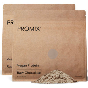 ProMix Nutrition Plant-Based Vegan Protein Powder, Raw Chocolate - Pea Protein & Vitamin B-12 - ­Post Workout Fitness & Nutrition Shakes, Smoothies,