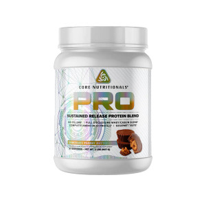 Core Nutritionals Pro Sustained Release Whey Protein Blend | with Digestive Enzymes | 25g Protein, 2g Carbs | No Fillers | 2 Pound (Chocolate Peanut