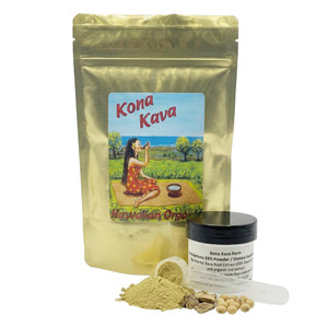 Kona Kava Farm 33% Kavalactone Extract Powder (0.5 oz) - Ultra-Potent Noble Kava Root - Supercritical CO2 Cold Extraction - Fast-Acting Liquid-Free F