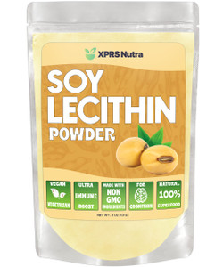 XPRS Nutra Soy Lecithin Powder Food Grade Fat Emulsifier - Suitable for Cooking, Baking and More - Vegan Friendly Soy Lecithin Powder Cooking Aid (4