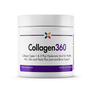 Stop Aging Now - Collagen360 with Hyaluronic Acid - Collagen Peptides Powder to Support Healthy Hair, Nails & Skin - Helps Reduce Appearance of Fine