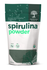 Ancestral Roots - Organic Spirulina Powder (5 oz) USDA Certified Vegan Spirulina Powder I 100% Pure Superfood for Optimal Health & Immune Support.