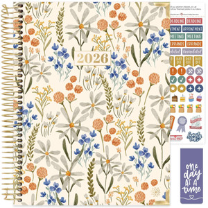 bloom daily planners HARDCOVER 2026 Planner (January to December) - 8.5 x 11 Weekly & Monthly Dated Agenda Organizer Book with Stickers & Tabs - Wh