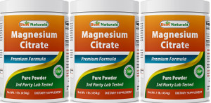 Best Naturals Magnesium Citrate Powder 1 Pound (1 LB (Pack of 3))