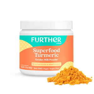Further Food Superfood Turmeric Root Powder - Maximum Absorption, Natural Immune Booster, Golden Milk Blend, Sugar Free, Keto, Vegan, Non-GMO, 6.35 O