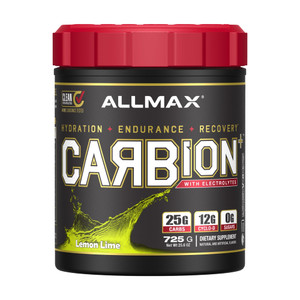 ALLMAX CARBION+, Lemon Lime - 725 g - High-Performance Training Fuel - Boosts Hydration, Performance & Recovery - with 25 g Carbs & Zero Sugar - 25 S