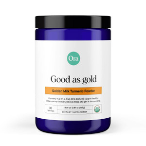 Ora Organic Golden Milk Powder - Ayurvedic Turmeric Powder with Organic Adaptogens - Ashwagandha, Reishi and Ginger | Organic, Gluten-Free, Soy-Free,