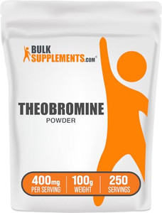 BulkSupplements.com Theobromine Powder - Theobromine Supplement, Nootropic Supplement - Energy Support, Gluten Free, 250 Servings, 100g (3.5 oz) (Pac