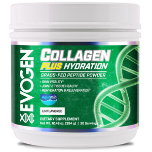 Evogen Collagen Plus Hydration - Grass-Fed Collagen for Women & Men | Collagen Peptides Powder | Collagen Powder Supporting Skin Vitality, Hydration,
