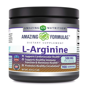 Amazing Formulas L-Arginine Powder Supplement | Non-GMO | Gluten Free | Made in USA (1 Lb)