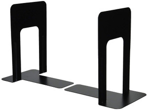 Innovera Universal Economy Bookends, Nonskid, 4 3/4 x 5 1/4 x 5 Inches, Heavy Gauge Steel, Black 54055 (pack 2)
