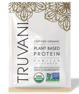 Truvani Vegan Pea Protein Powder | Vanilla | 20g Organic Plant Based Protein | 1 Serving | Keto | Gluten & Dairy Free | Low Carb | No Added Sugar