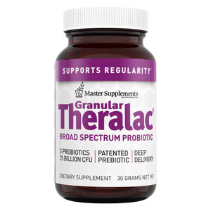 Master Supplements Granular Theralac - 1.05 oz - Multi-Strain Probiotic Powder for Optimal Gut Health - Great for Kids - Vegan, Gluten Free - 40 Serv