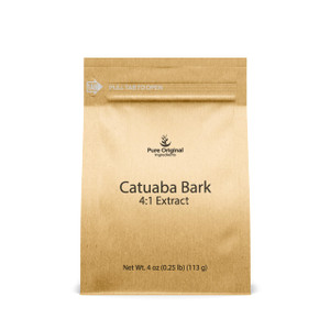 PURE ORIGINAL INGREDIENTS Catuaba Bark Extract, 4 oz, 4:1 Extract, Fine Powder, Dietary Supplement