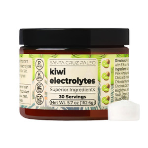 Santa Cruz Paleo Electrolyte Powder, Kiwi Flavor, Sugar Free Hydration Drink Mix with Himalayan Pink Salt, Sea Salt, Magnesium Glycinate, Potassium C